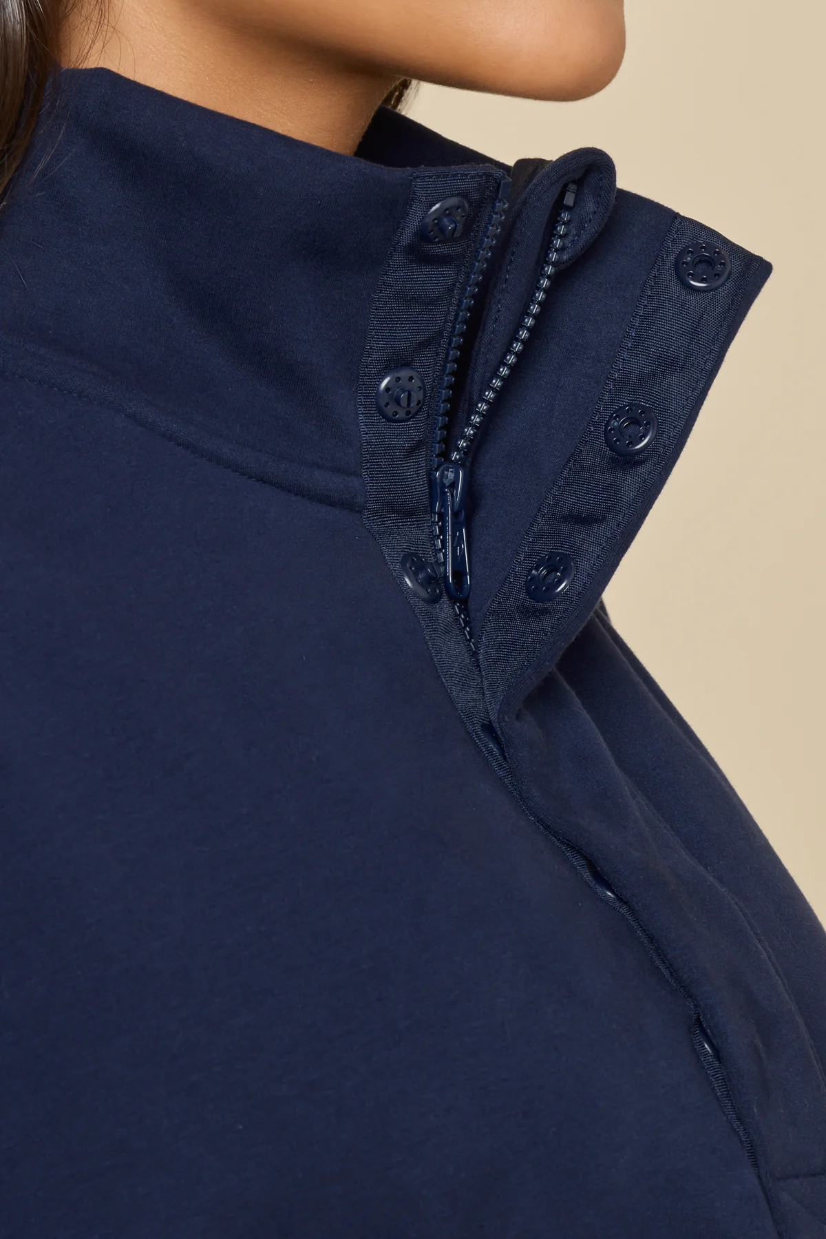 Ooey Gooey Crop Half Zip - Cosmic Navy - Image 6