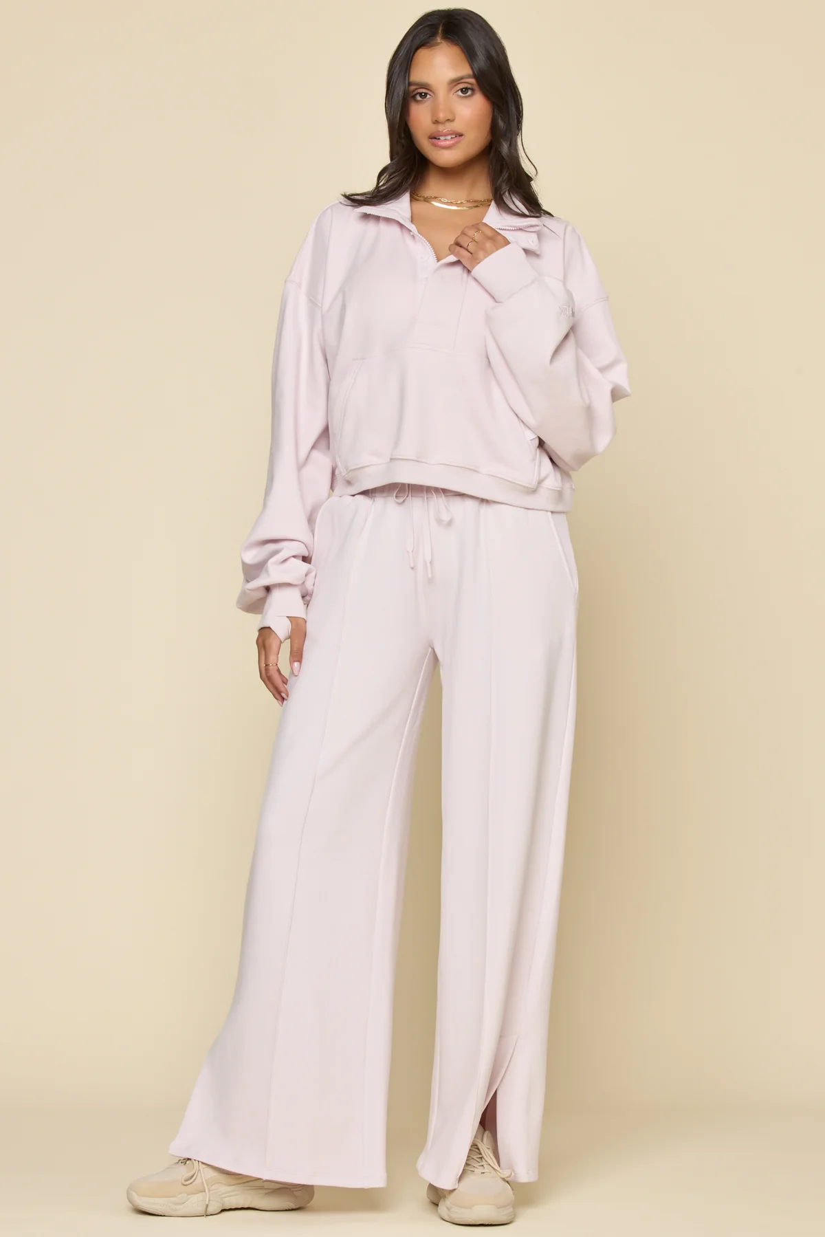Ooey Gooey Crop Half Zip - Pink Ice - Image 7