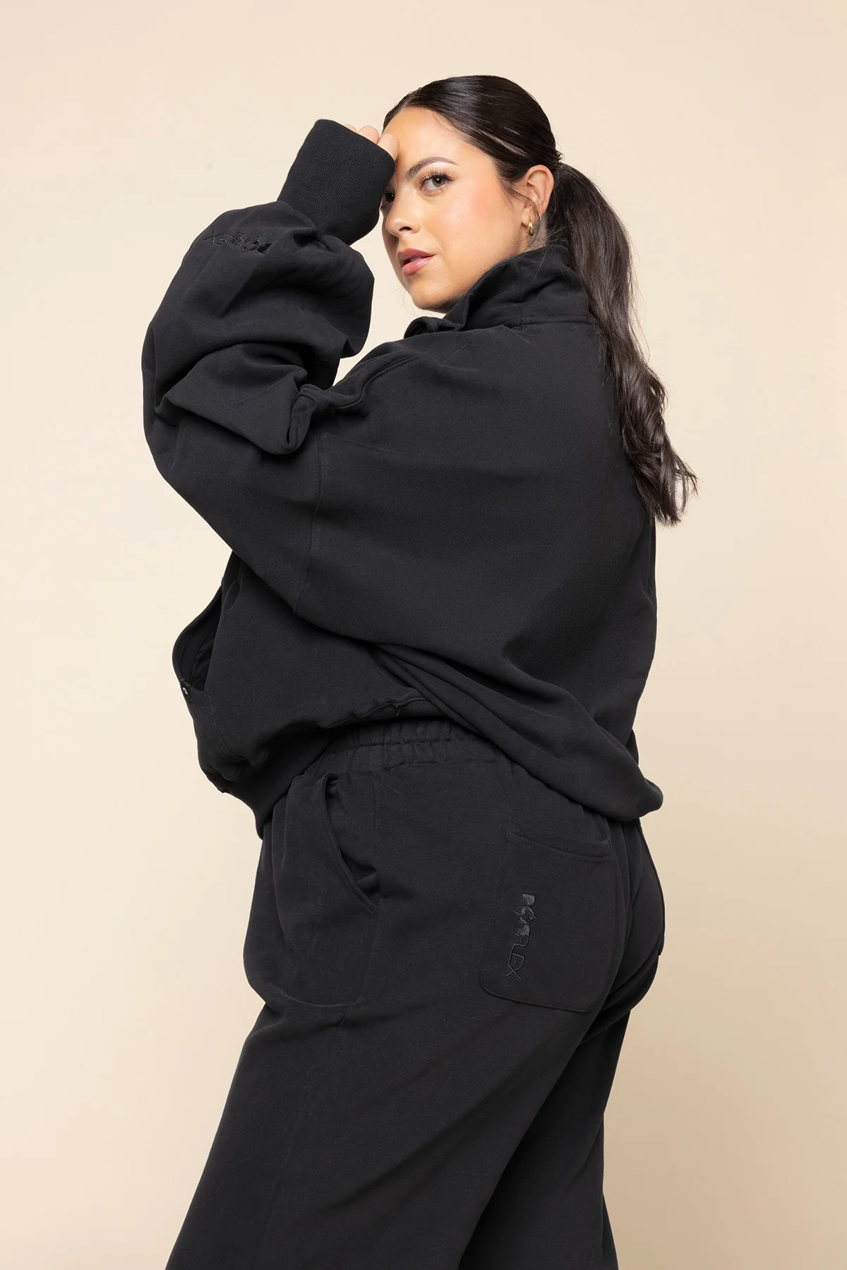 Ooey Gooey Half Zip Sweater - Black - Image 7