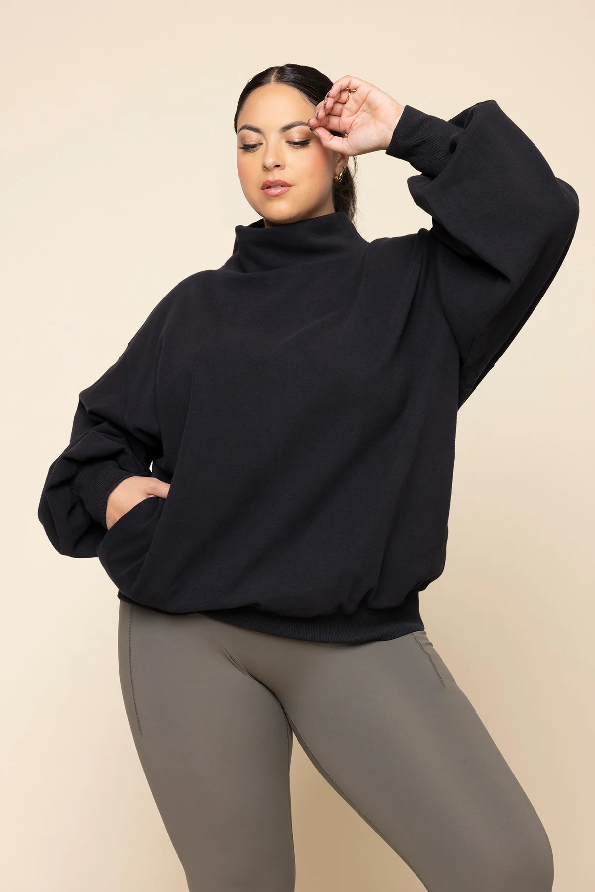 Ooey Gooey Mockneck Sweatshirt - Black - Image 5