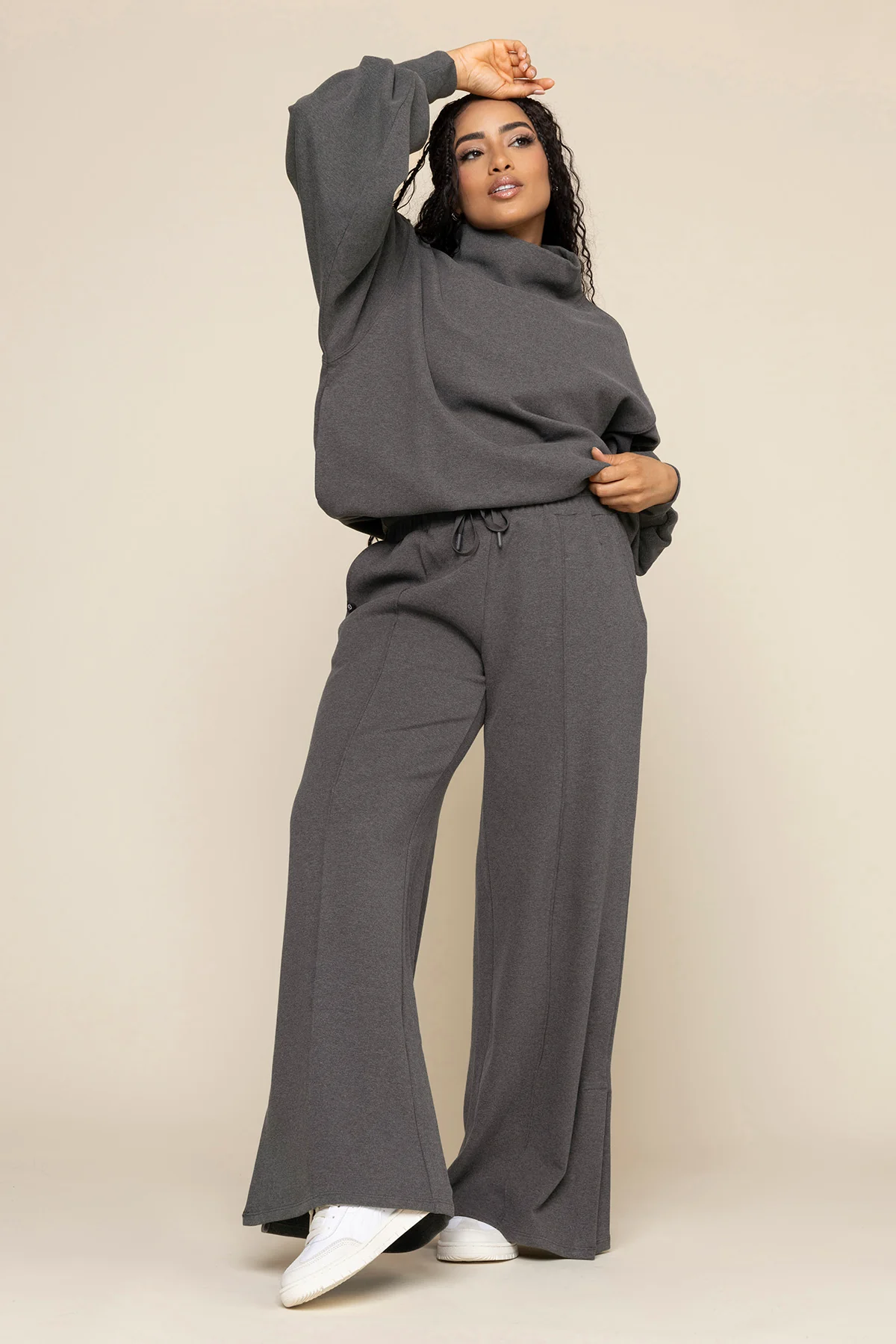 Ooey Gooey Mockneck Sweatshirt - Charcoal Heather - Image 8