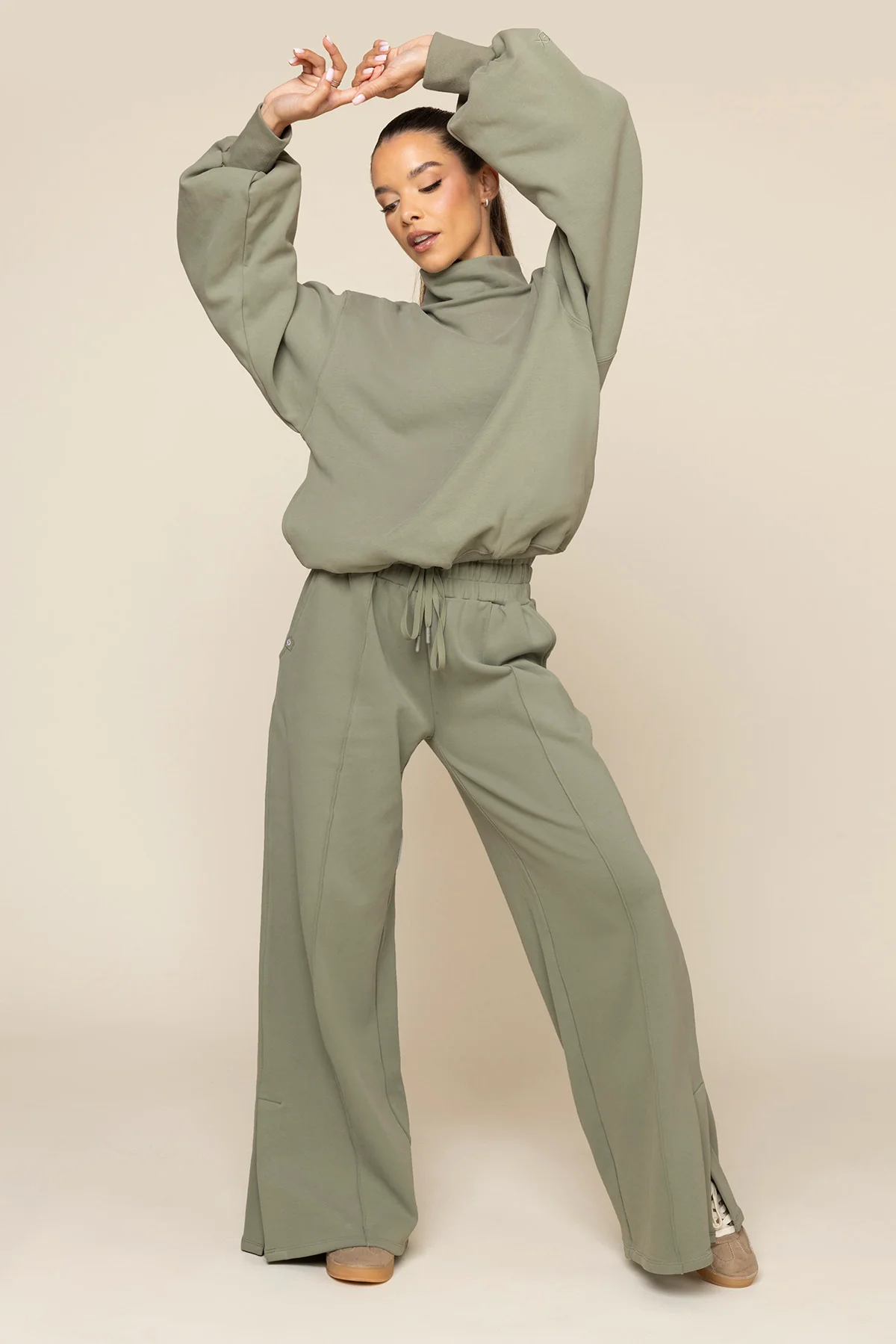 Ooey Gooey Mockneck Sweatshirt - Light Sage - Image 10