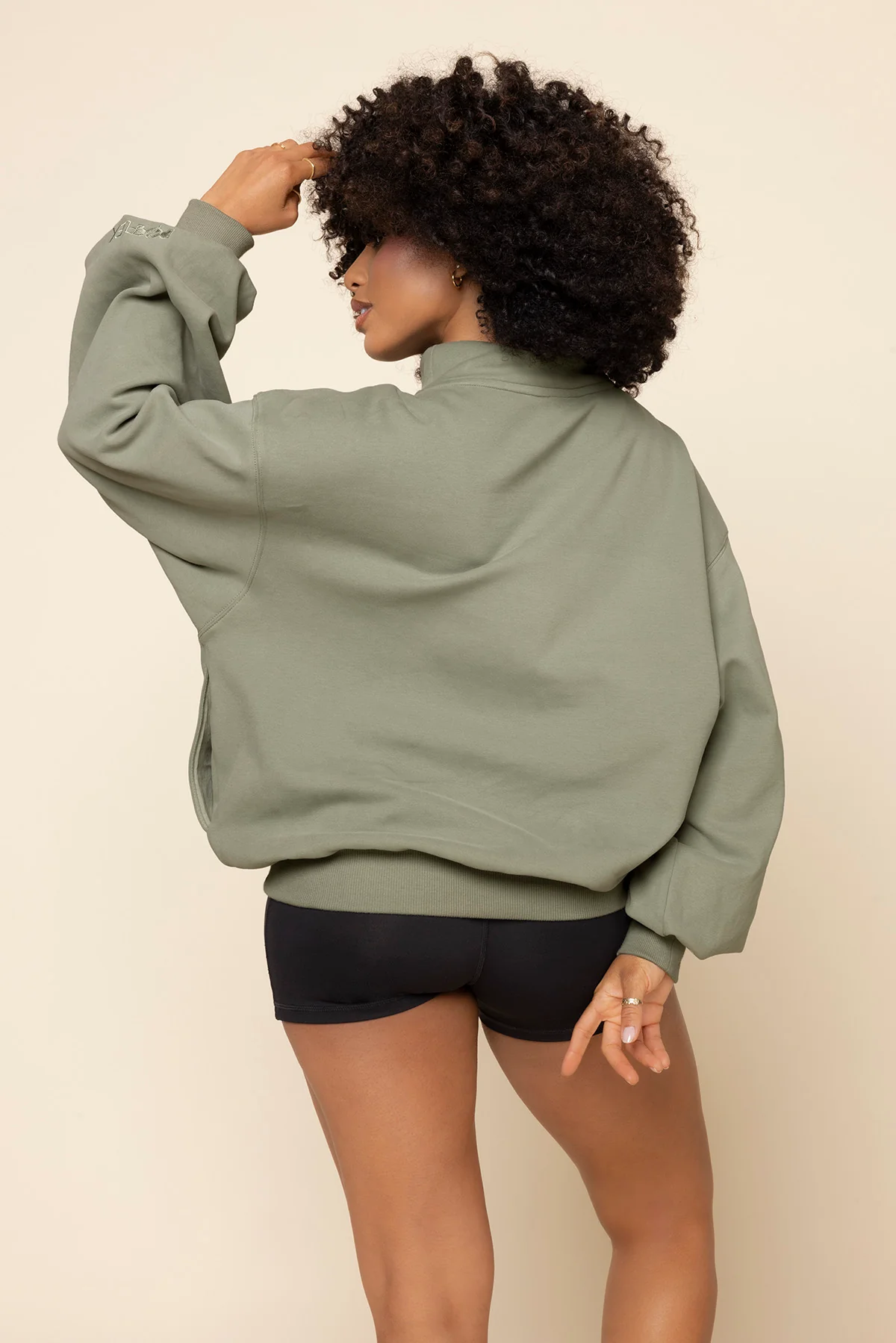 Ooey Gooey Mockneck Sweatshirt - Light Sage - Image 5