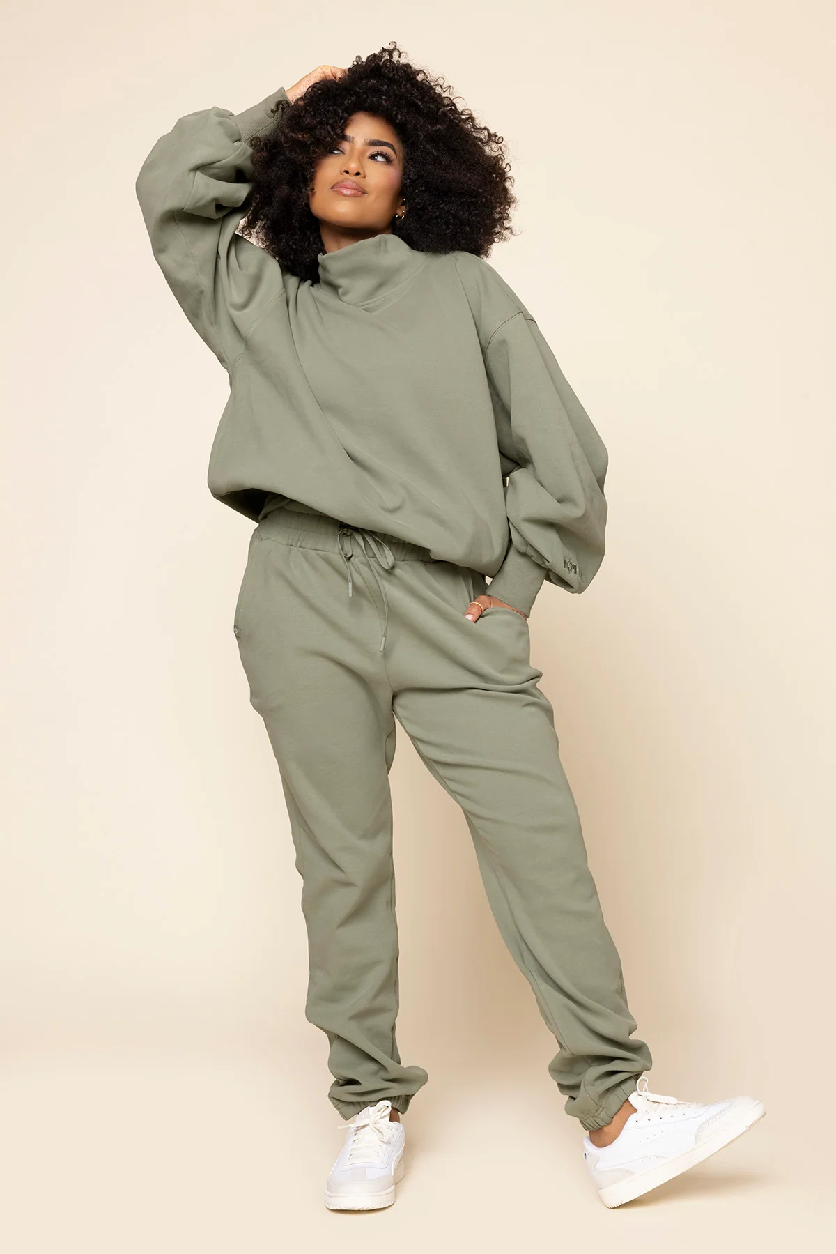 Ooey Gooey Mockneck Sweatshirt - Light Sage - Image 6