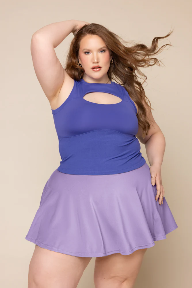 Peekaboo Crew Tank - Iris - Image 6