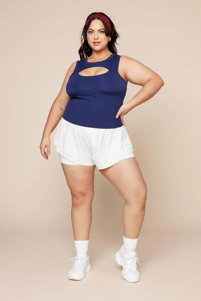 Peekaboo Crew Tank - Sapphire - Image 6