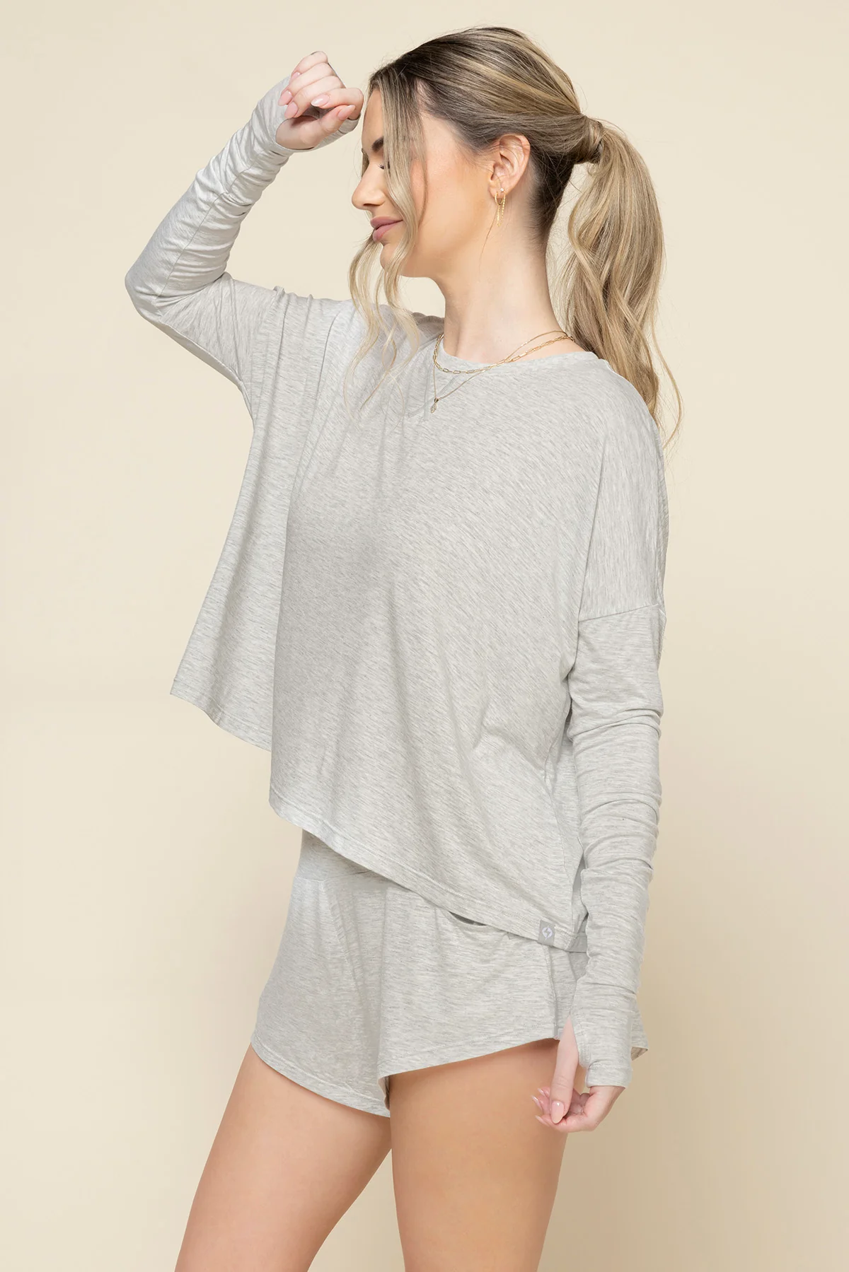Perfect Lounge Shorts - Heather Grey - Image 7