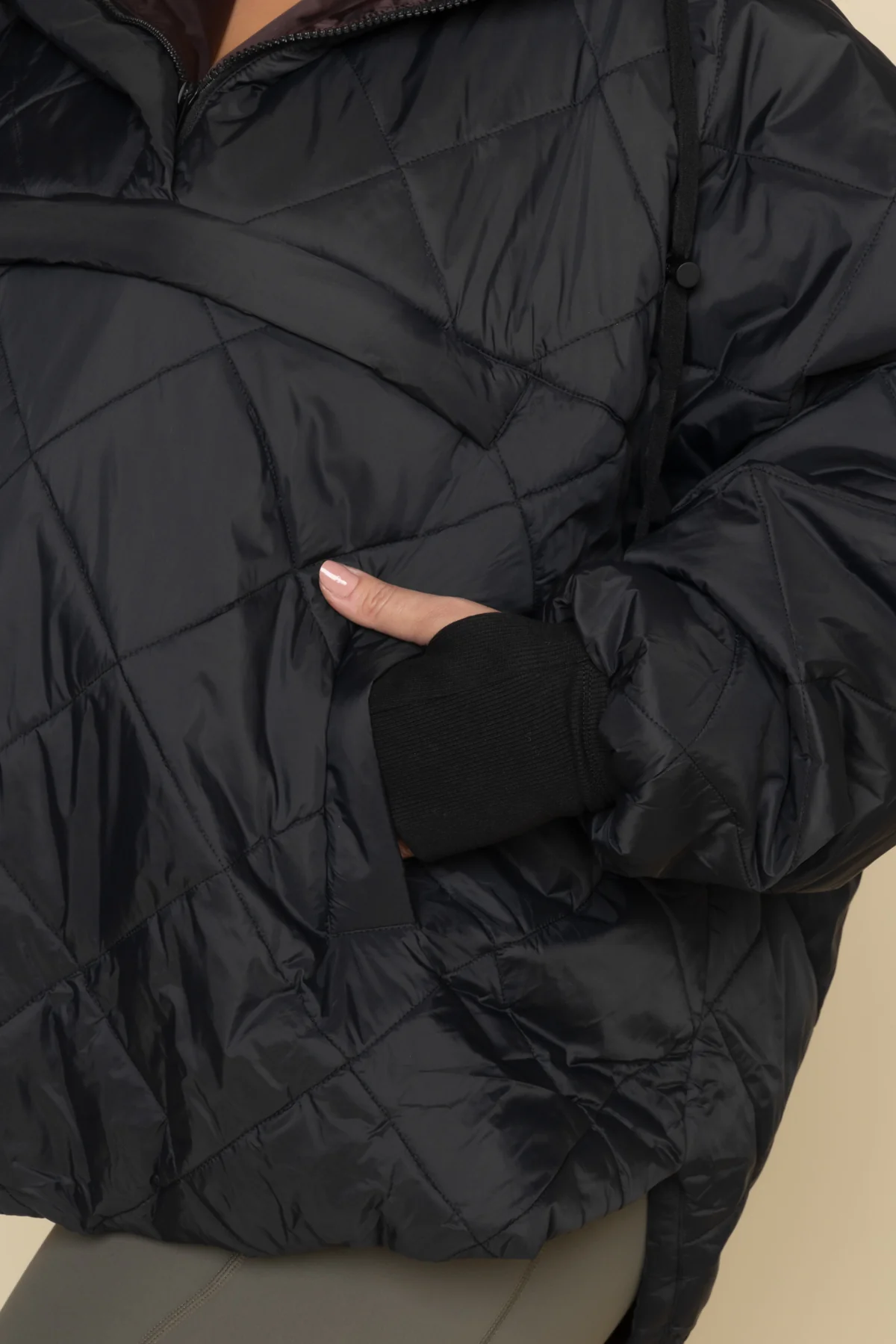 Pillow Packable Puffer Jacket - Black - Image 7