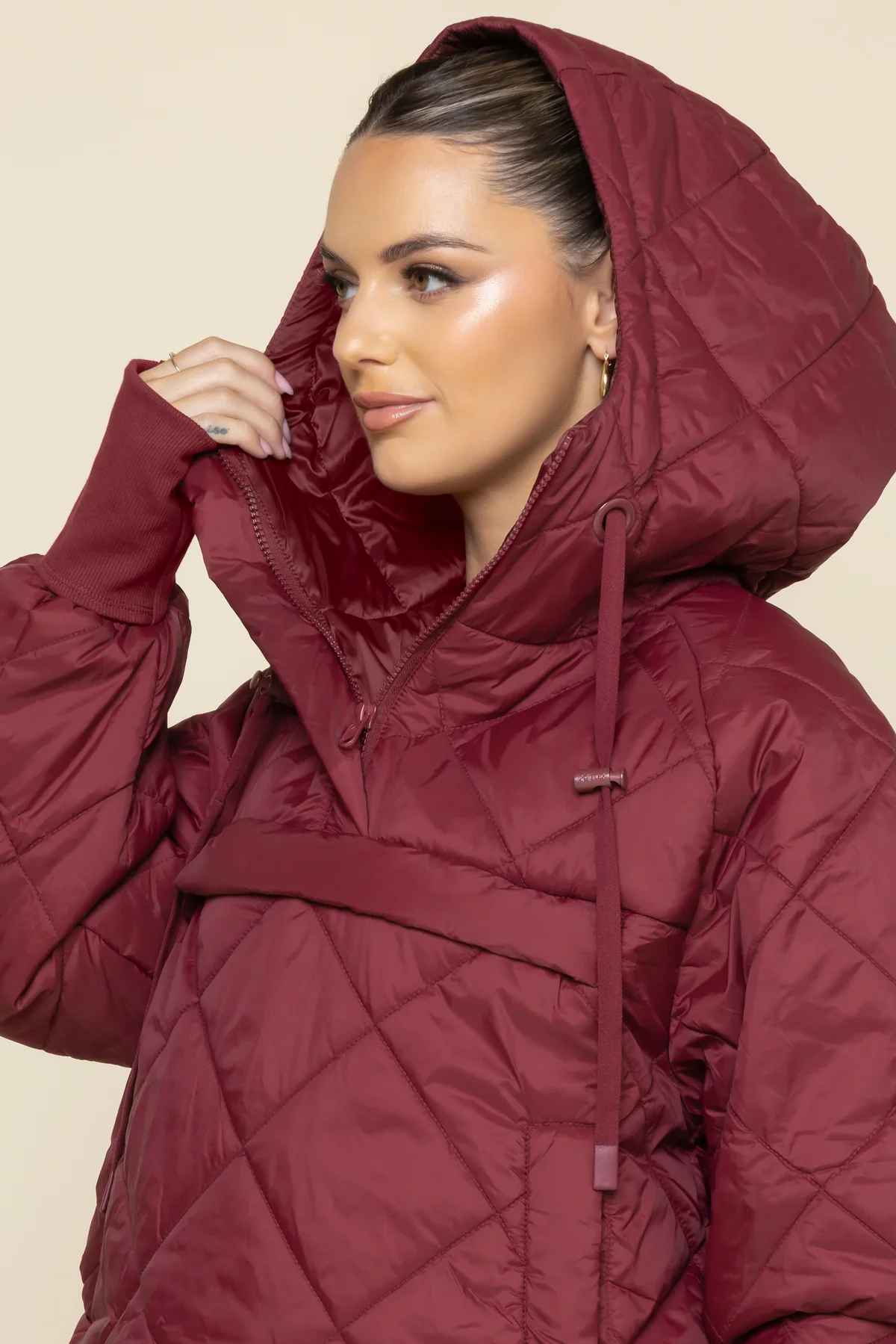 Pillow Packable Puffer Jacket - Crimson - Image 11