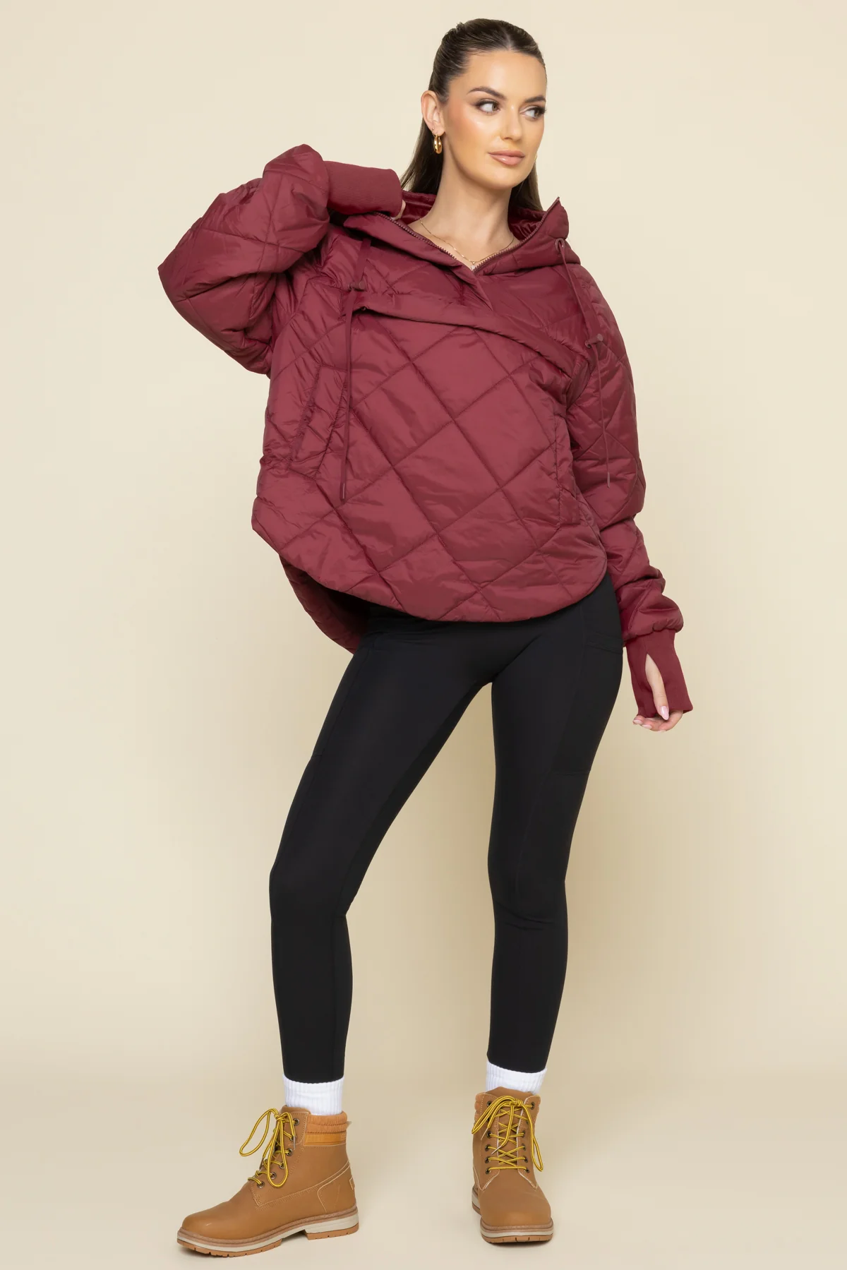 Pillow Packable Puffer Jacket - Crimson - Image 14