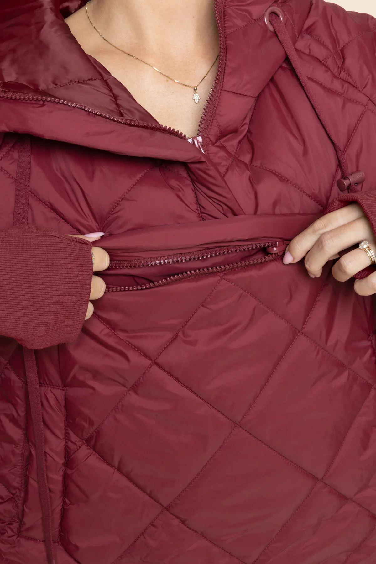 Pillow Packable Puffer Jacket - Crimson - Image 5