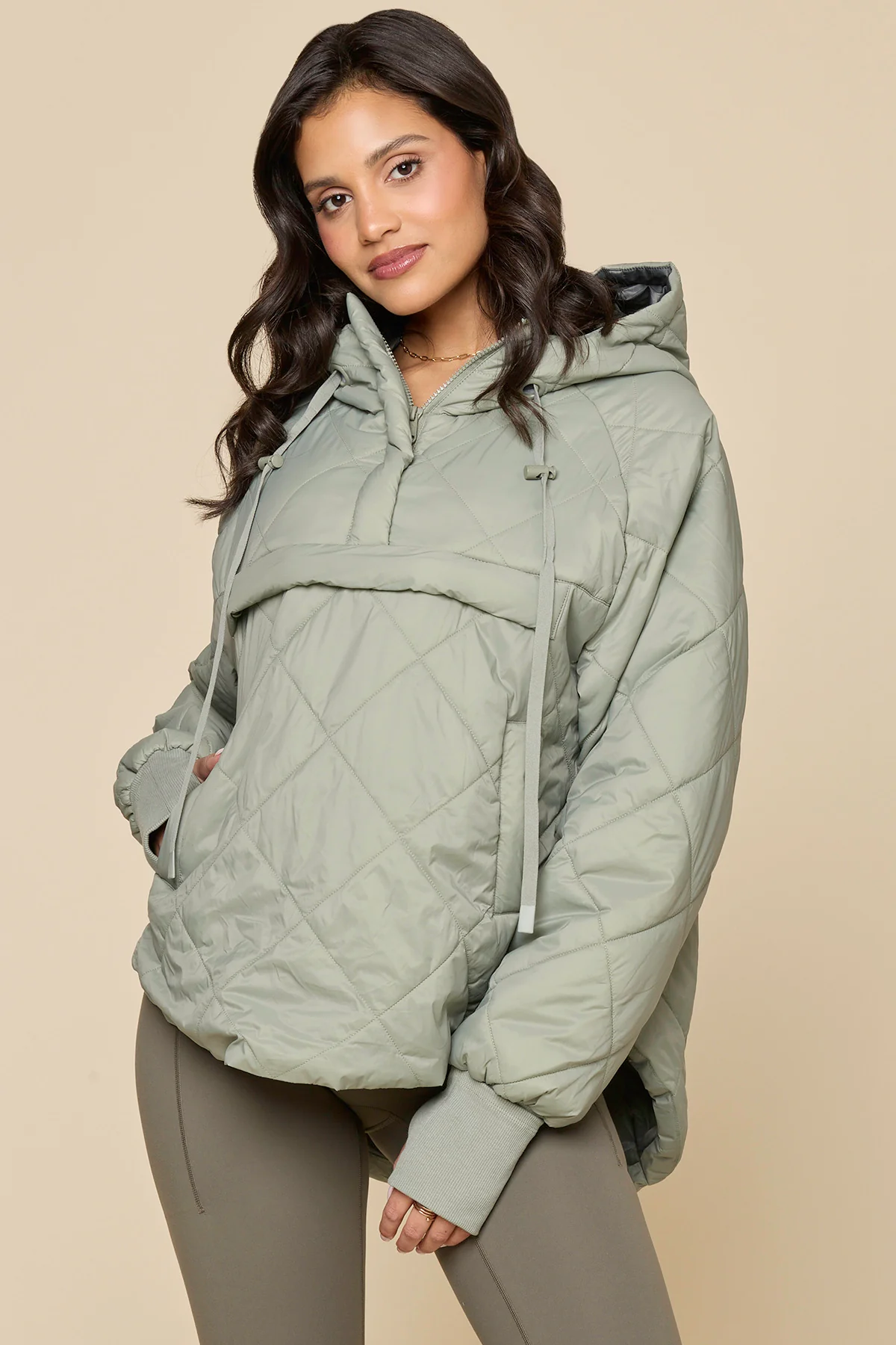 Pillow Packable Puffer Jacket - Light Sage - Image 3