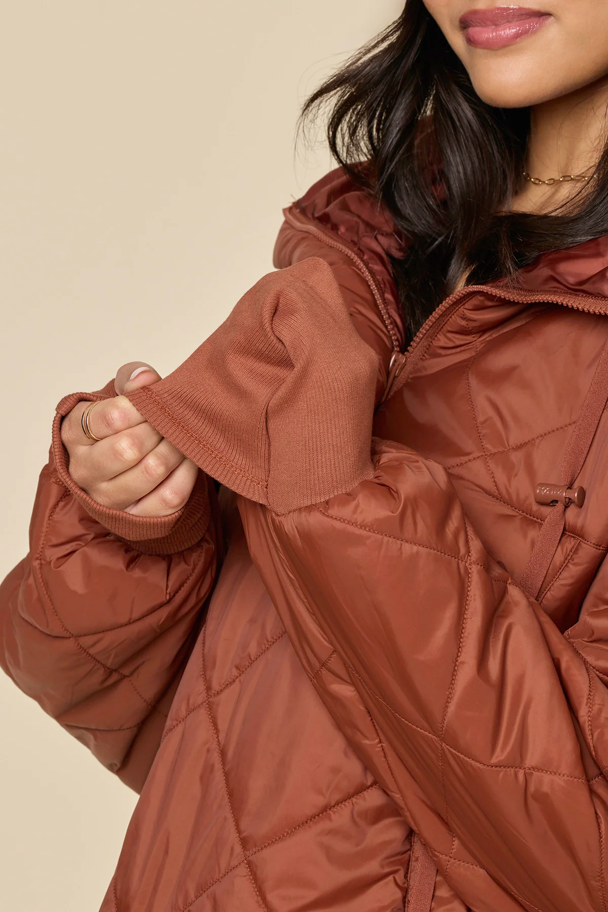 Pillow Packable Puffer Jacket - Burnt Sienna - Image 5