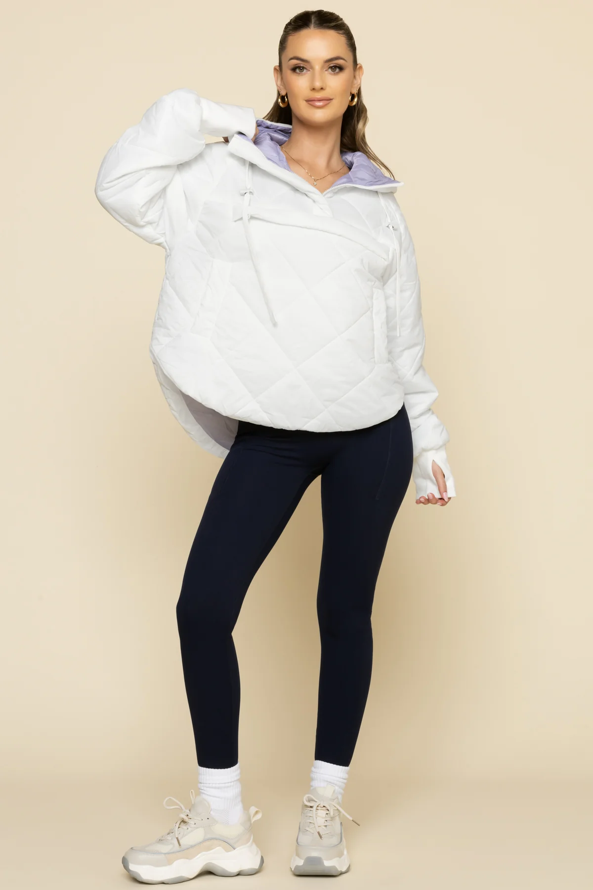 Pillow Packable Puffer Jacket - White - Image 2