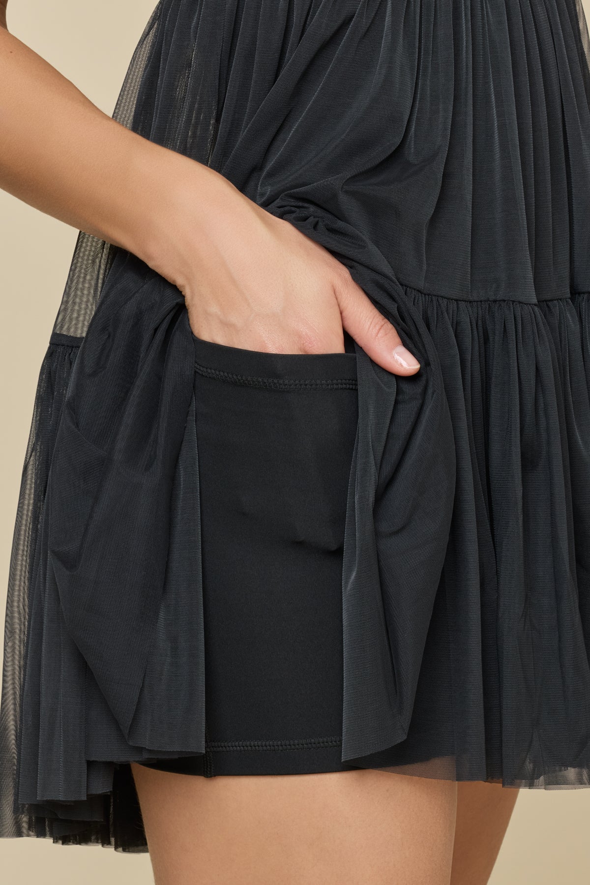 Pirouette Babydoll Dress - Black - Image 3