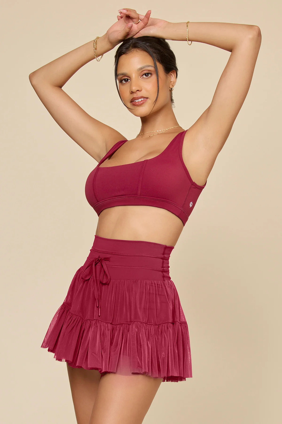 Pirouette Skort - Crimson - Image 3