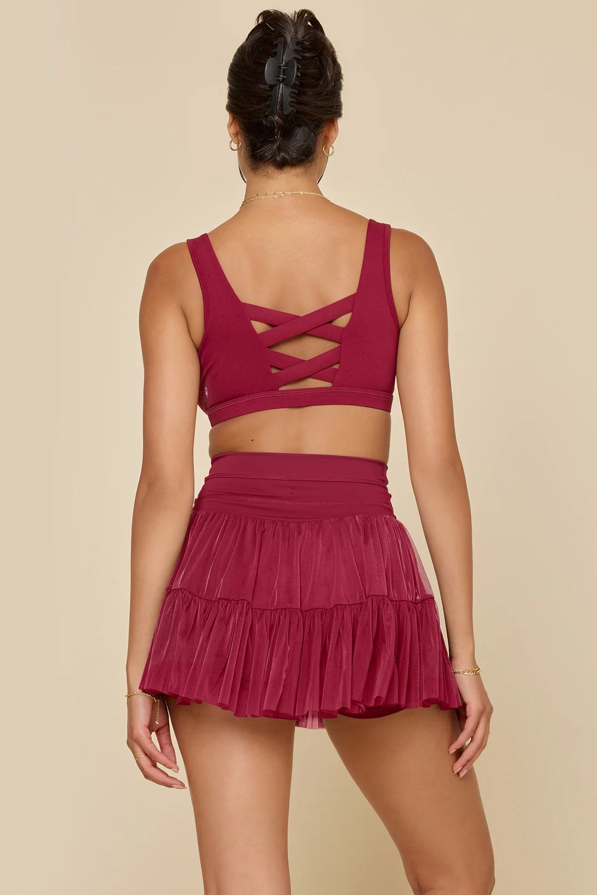 Pirouette Skort - Crimson - Image 4