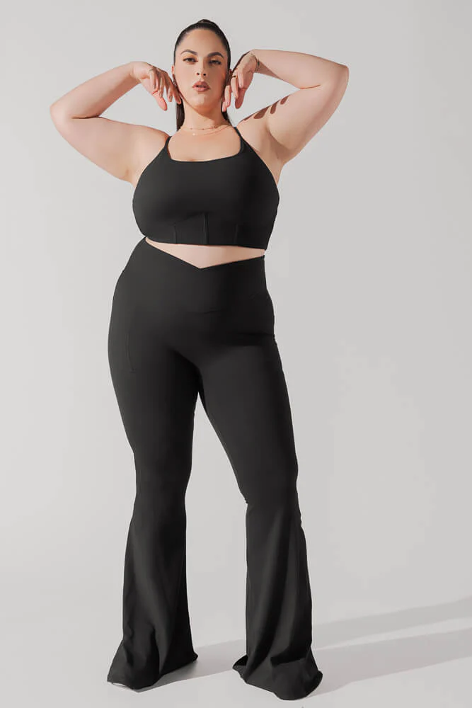 Plié Corset Crop Bralette - Black - Image 4