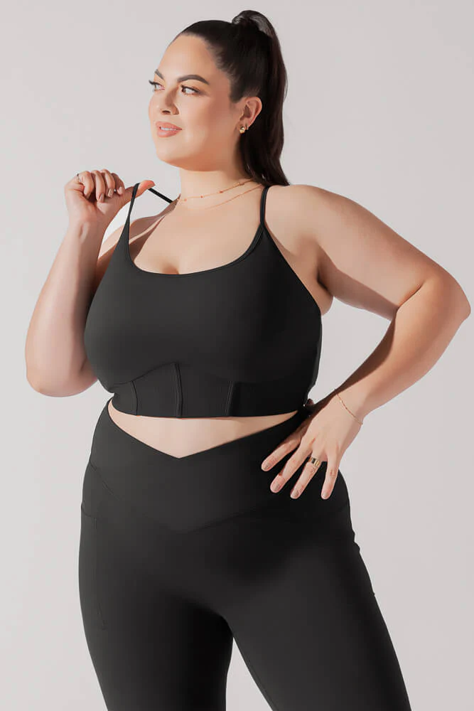 Plié Corset Crop Bralette - Black - Image 7