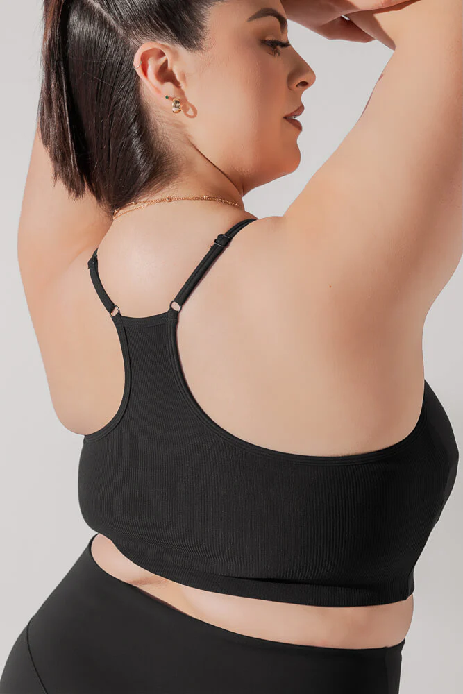 Plié Corset Crop Bralette - Black - Image 8