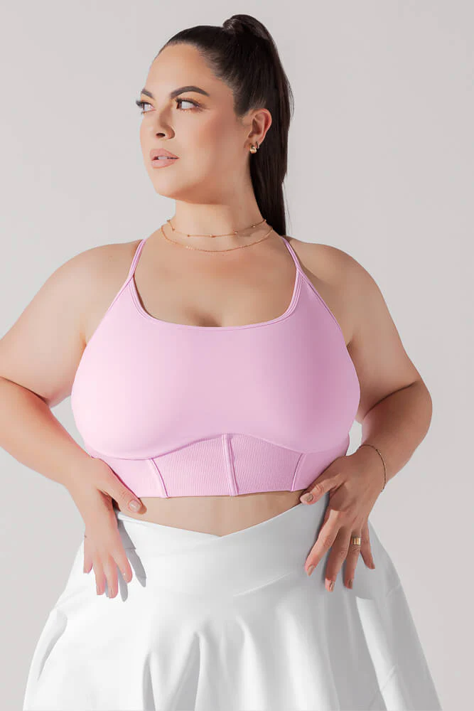 Plié Corset Crop Bralette - Bubblegum - Image 6