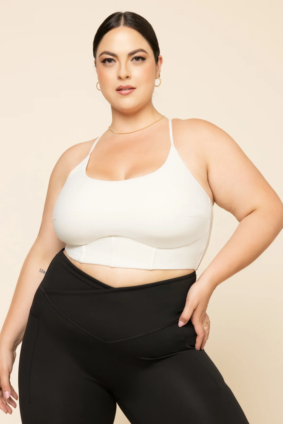 Plié Corset Crop Bralette - Cream - Image 4
