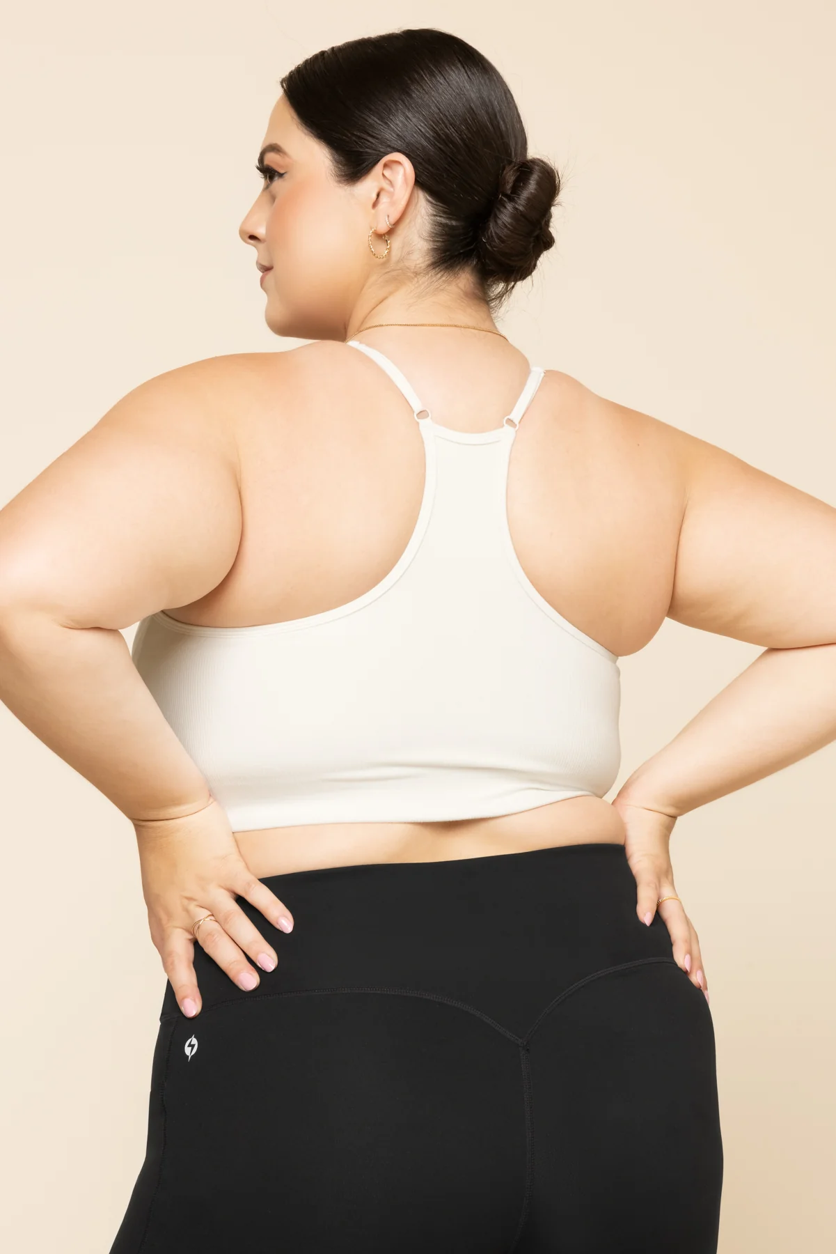 Plié Corset Crop Bralette - Cream - Image 5