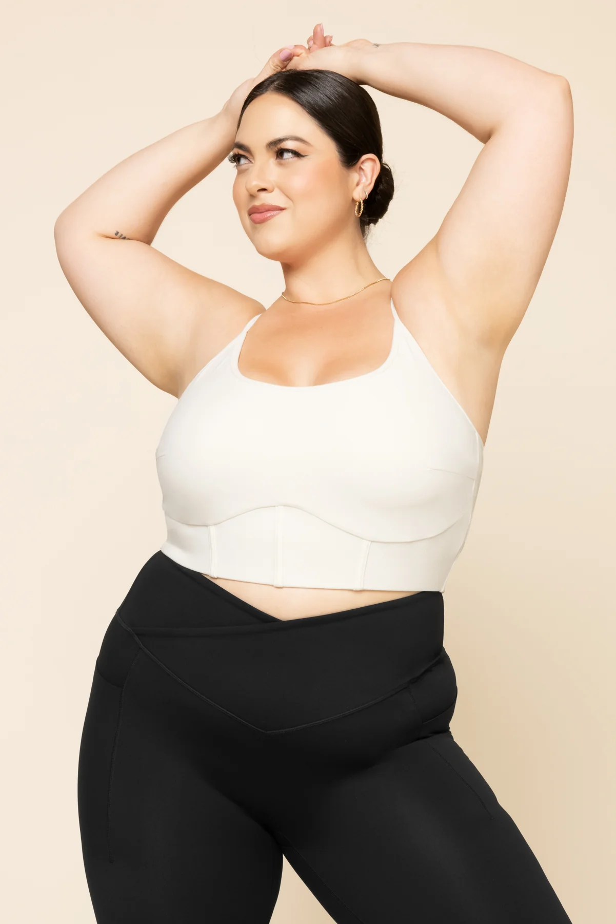 Plié Corset Crop Bralette - Cream - Image 8