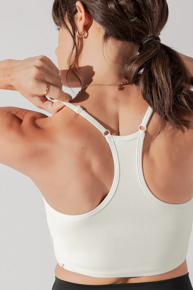 Plié Corset Crop Bralette - Cream - Image 9