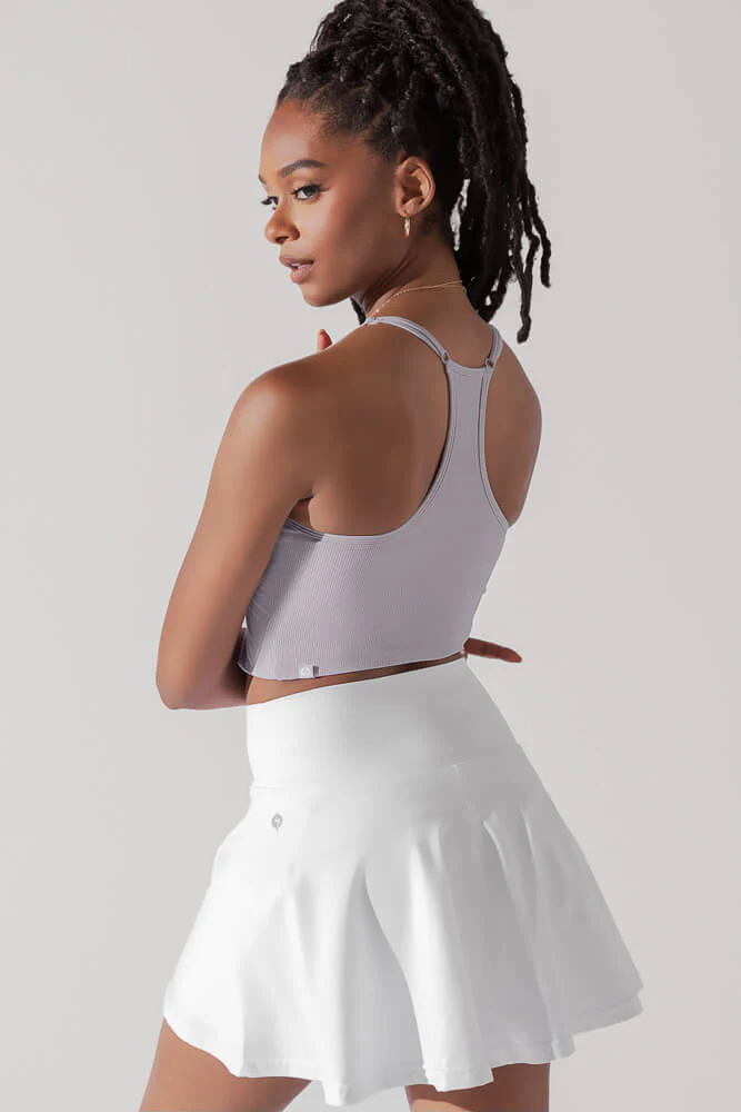 Plié Corset Crop Bralette - Lavender Grey - Image 7