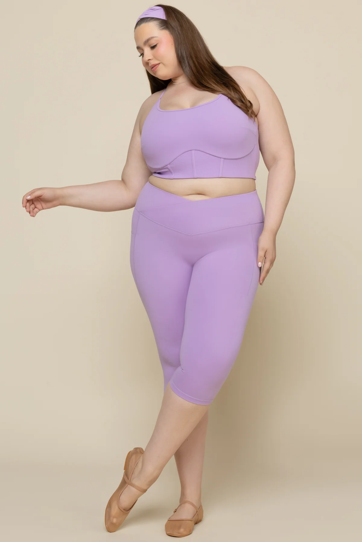 Plié Corset Crop Bralette - Mystic Purple - Image 11