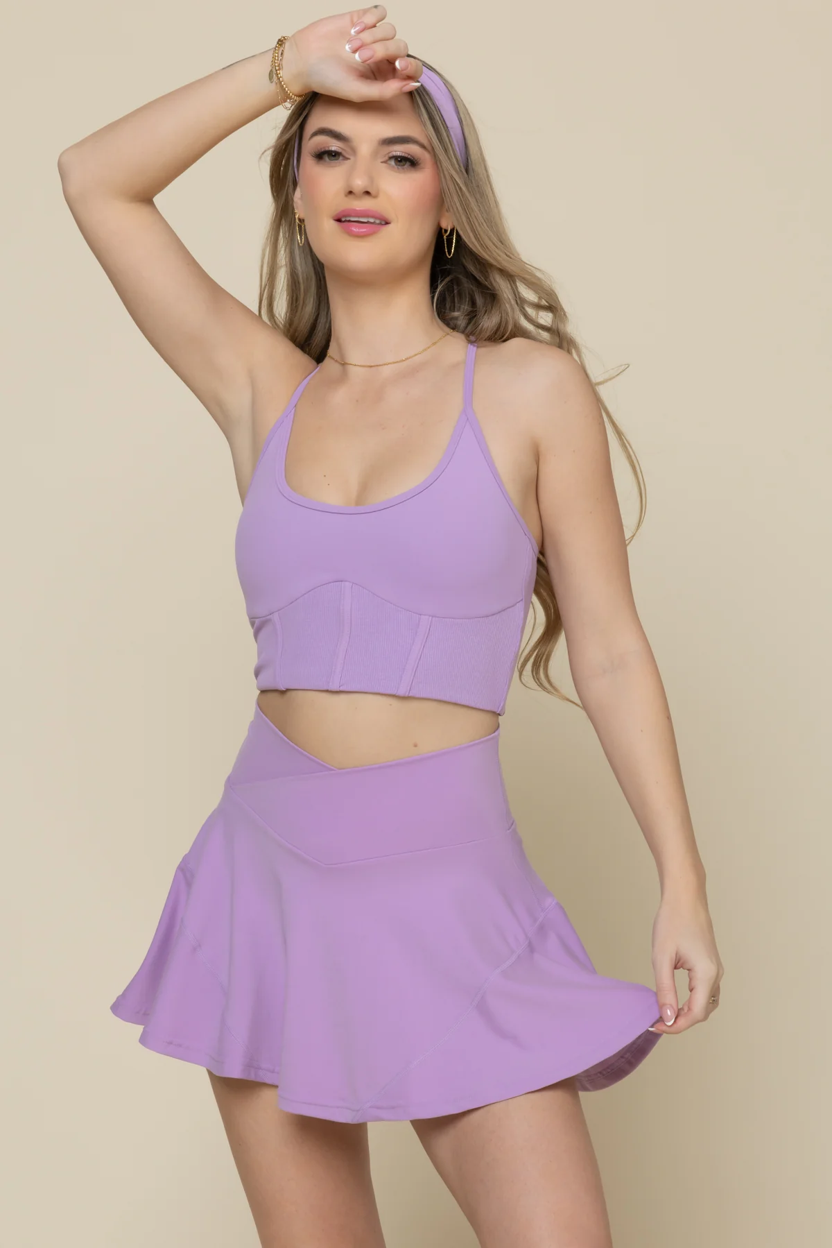 Plié Corset Crop Bralette - Mystic Purple - Image 2