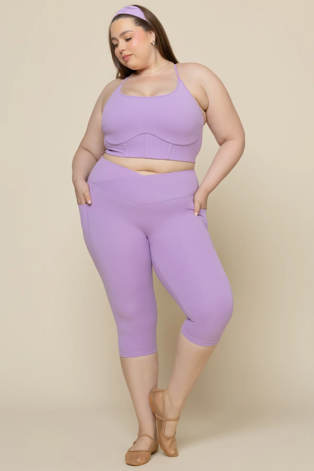 Plié Corset Crop Bralette - Mystic Purple - Image 5