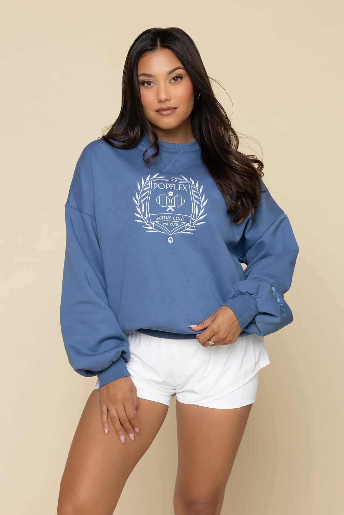 POPFLEX® Active Club Cloud Crewneck Sweater - Blue Horizon - Image 6