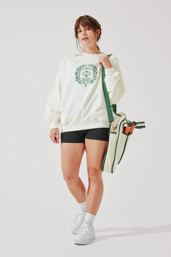 POPFLEX® Active Club Cloud Crewneck Sweater - Cream - Image 10