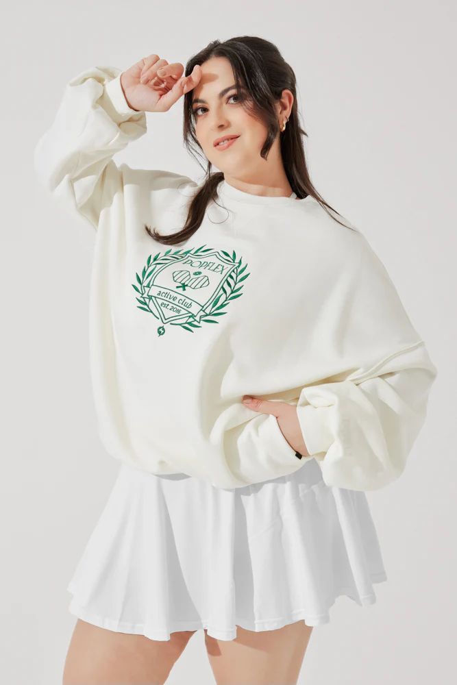 POPFLEX® Active Club Cloud Crewneck Sweater - Cream - Image 7