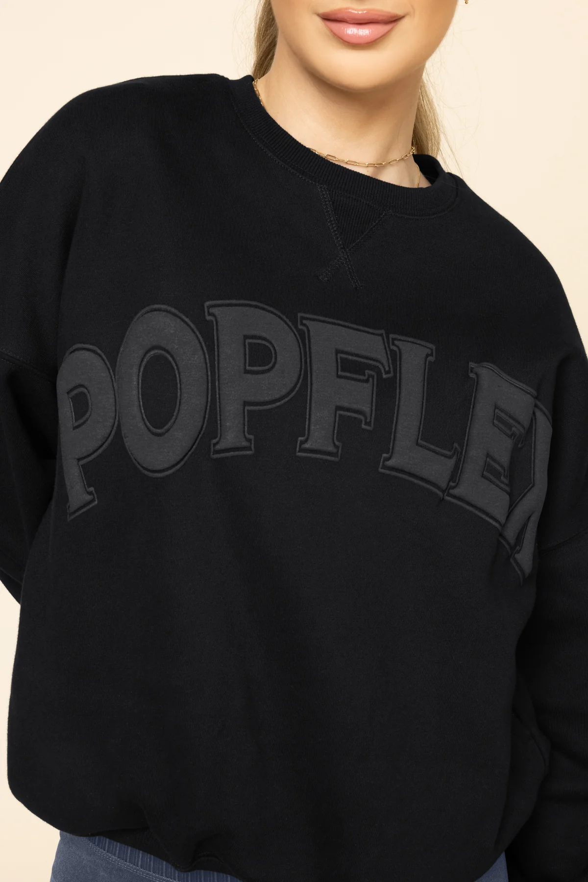 POPFLEX® Cloud Crewneck Sweater - Black - Image 3