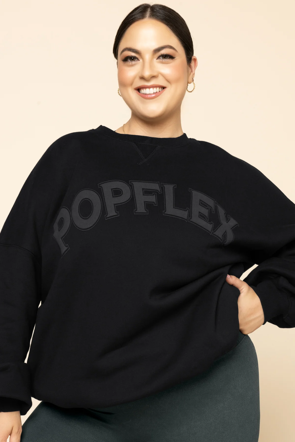POPFLEX® Cloud Crewneck Sweater - Black - Image 4