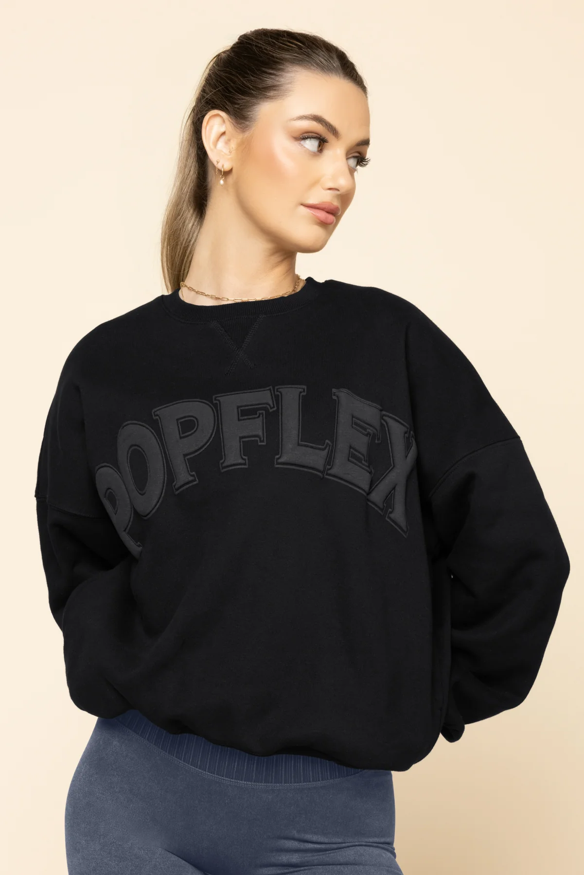 POPFLEX® Cloud Crewneck Sweater - Black - Image 7