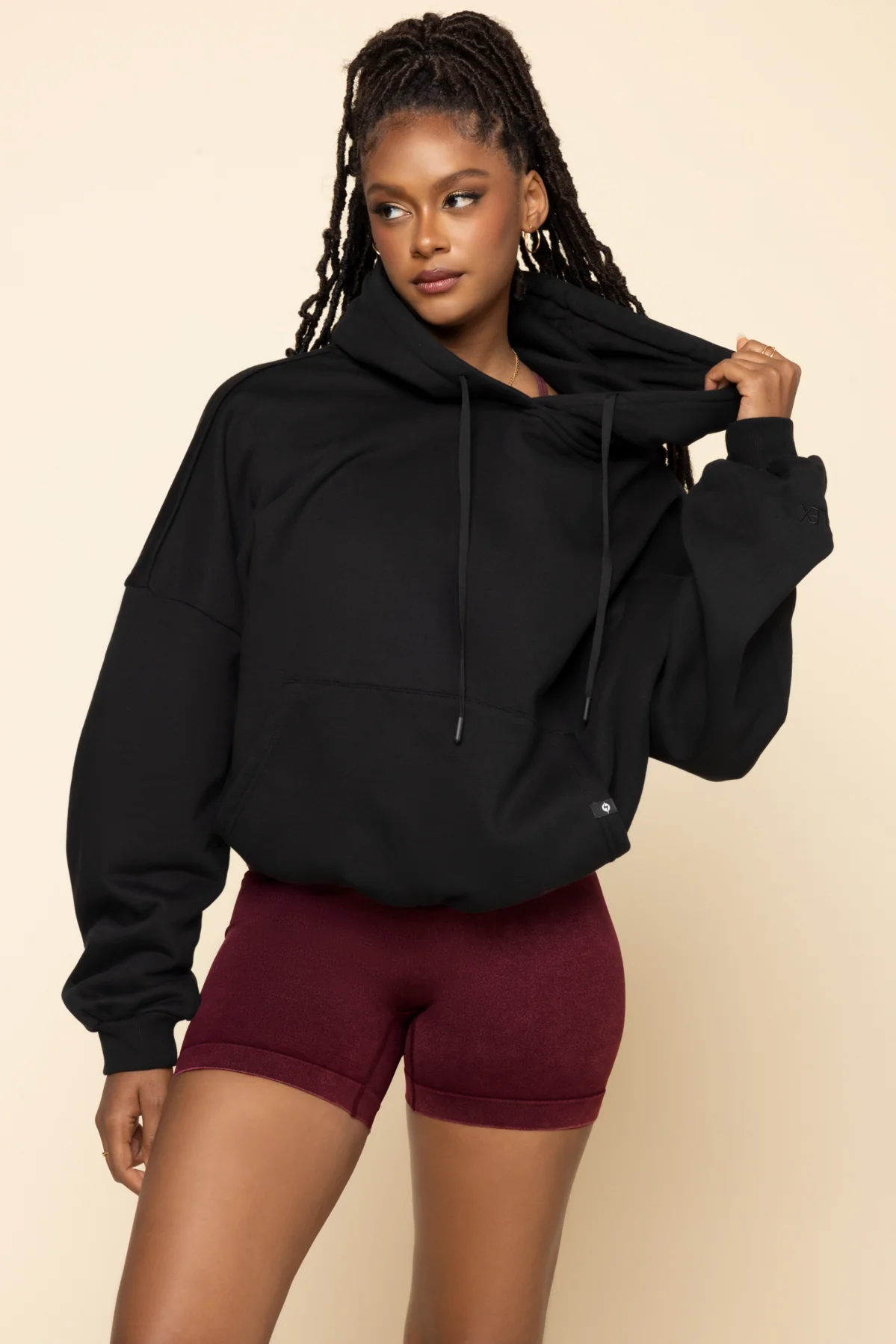 Pullover Cloud Hoodie - Black - Image 3