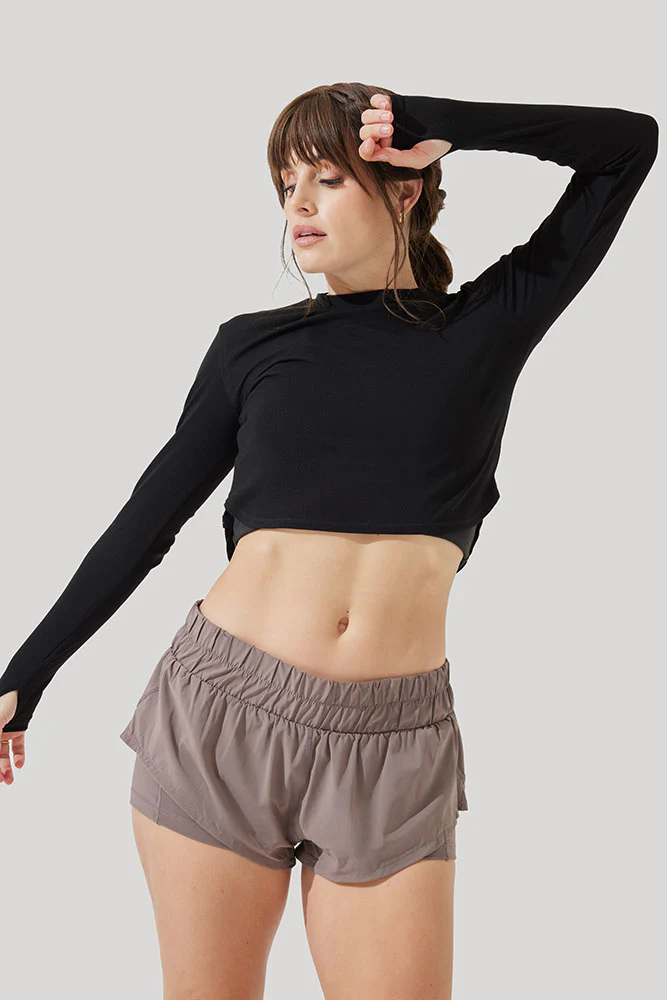 Refine Long Sleeve Top - Black - Image 3