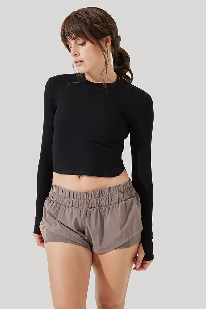 Refine Long Sleeve Top - Black - Image 7
