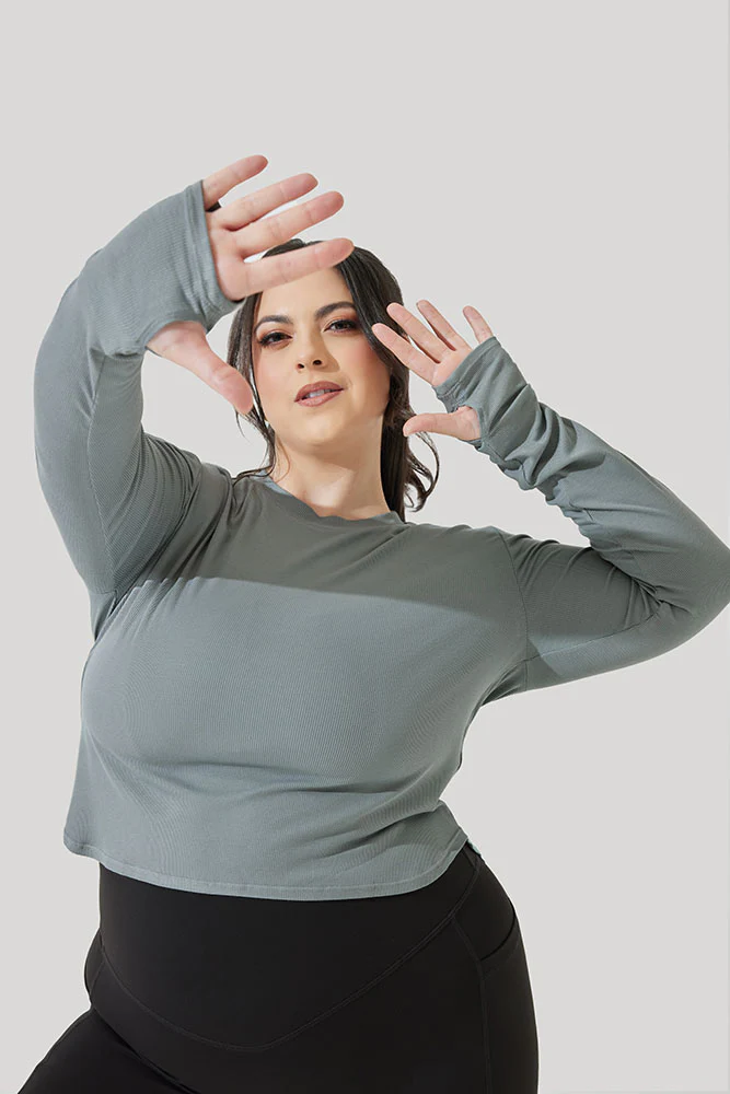 Refine Long Sleeve Top - Stormy Blue - Image 5