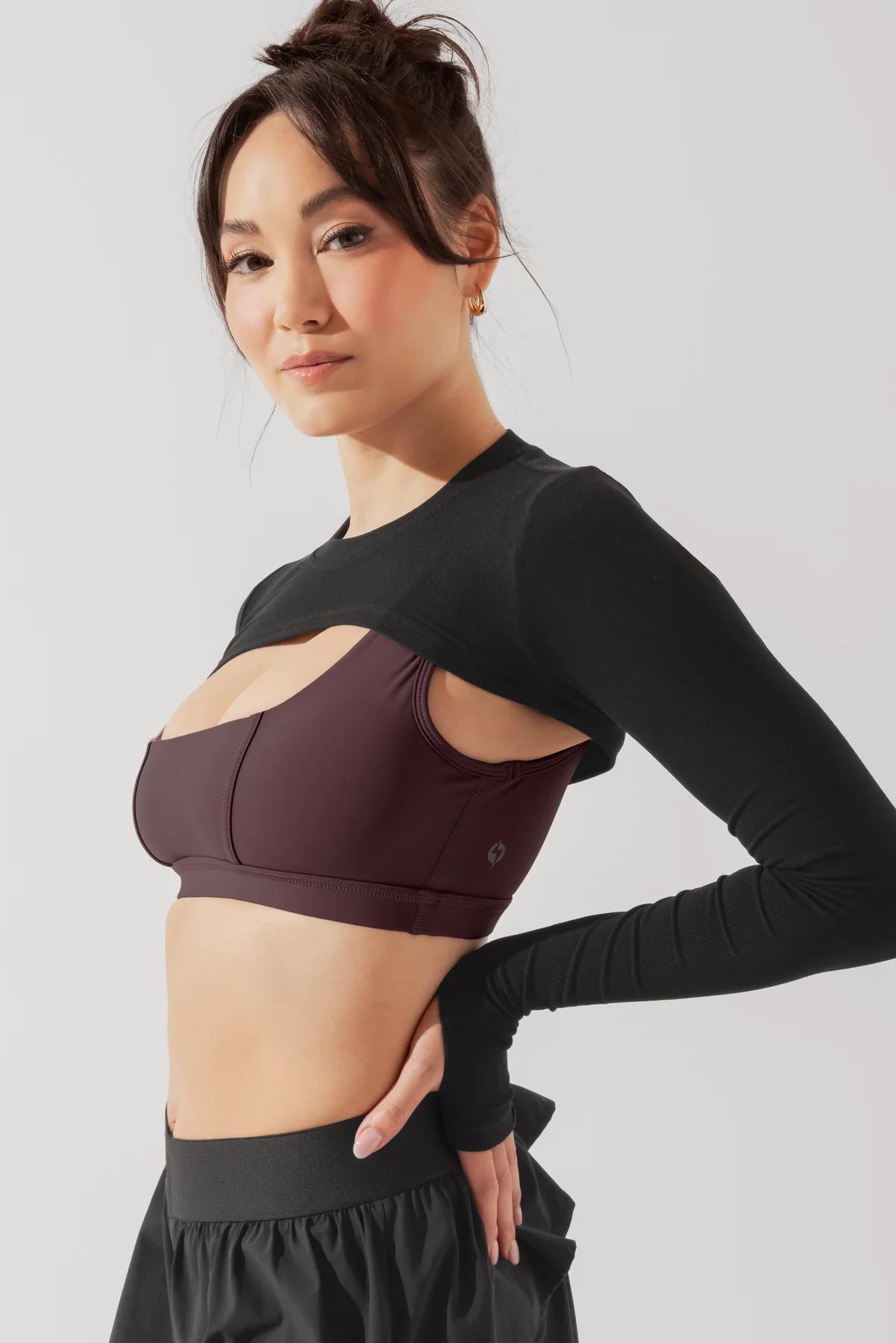 Relevé Ribbed Shrug - Black - Image 11