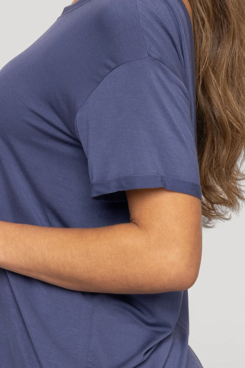 Reversible Deep V Tee - Nightshade Blue - Image 6