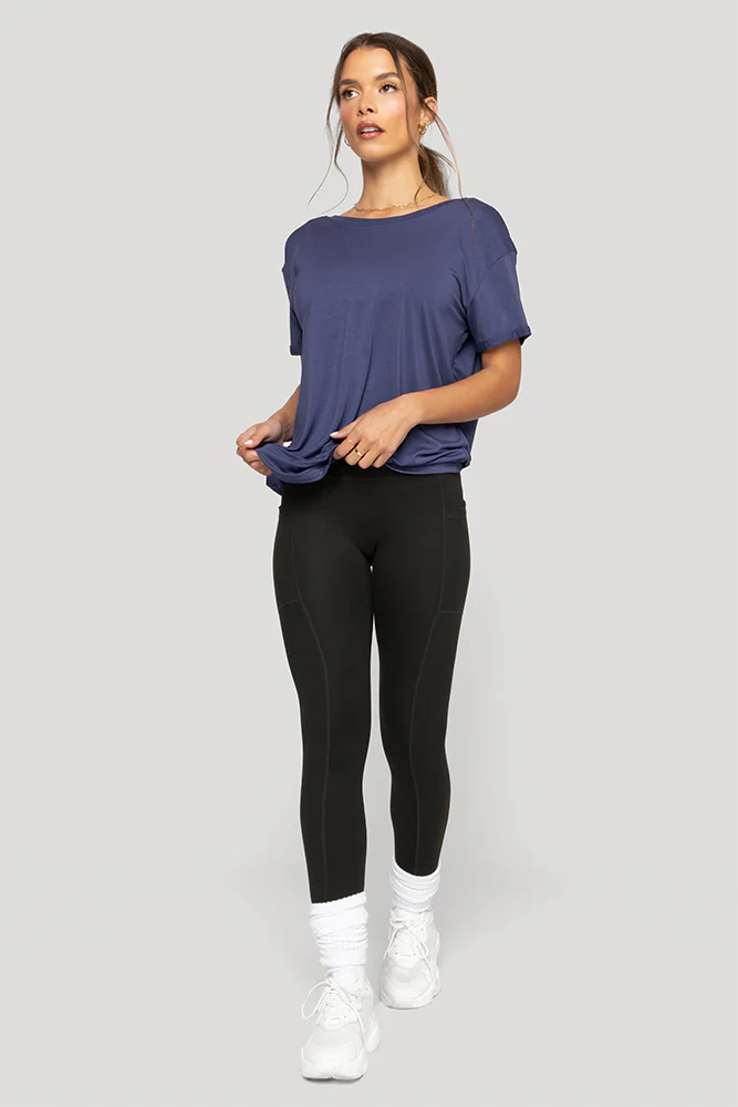 Reversible Deep V Tee - Nightshade Blue - Image 7