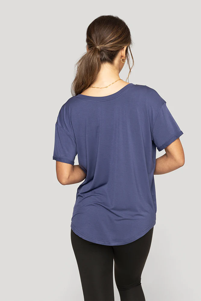 Reversible Deep V Tee - Nightshade Blue - Image 8