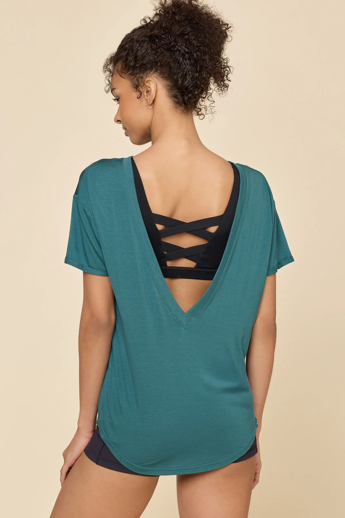Reversible Deep V Tee - Pacific - Image 2