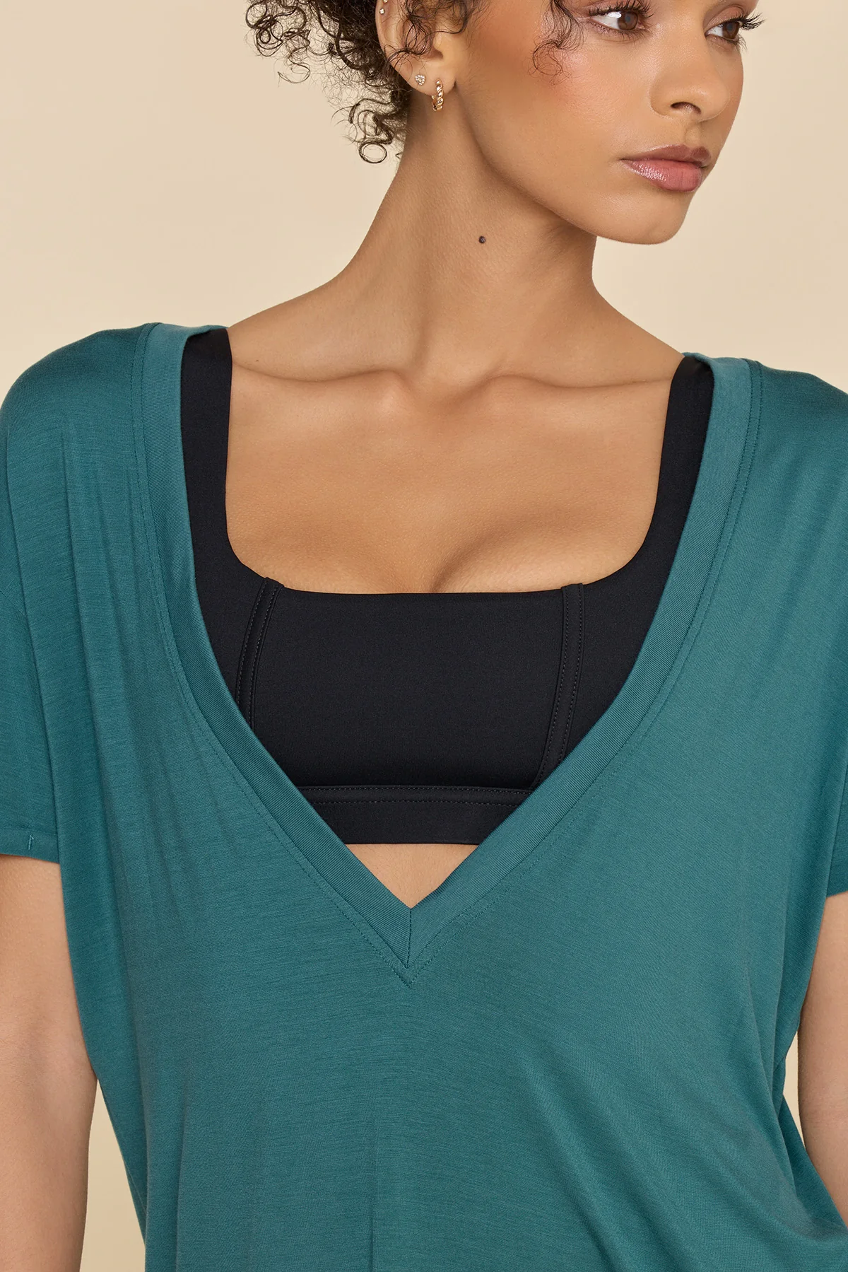 Reversible Deep V Tee - Pacific - Image 3