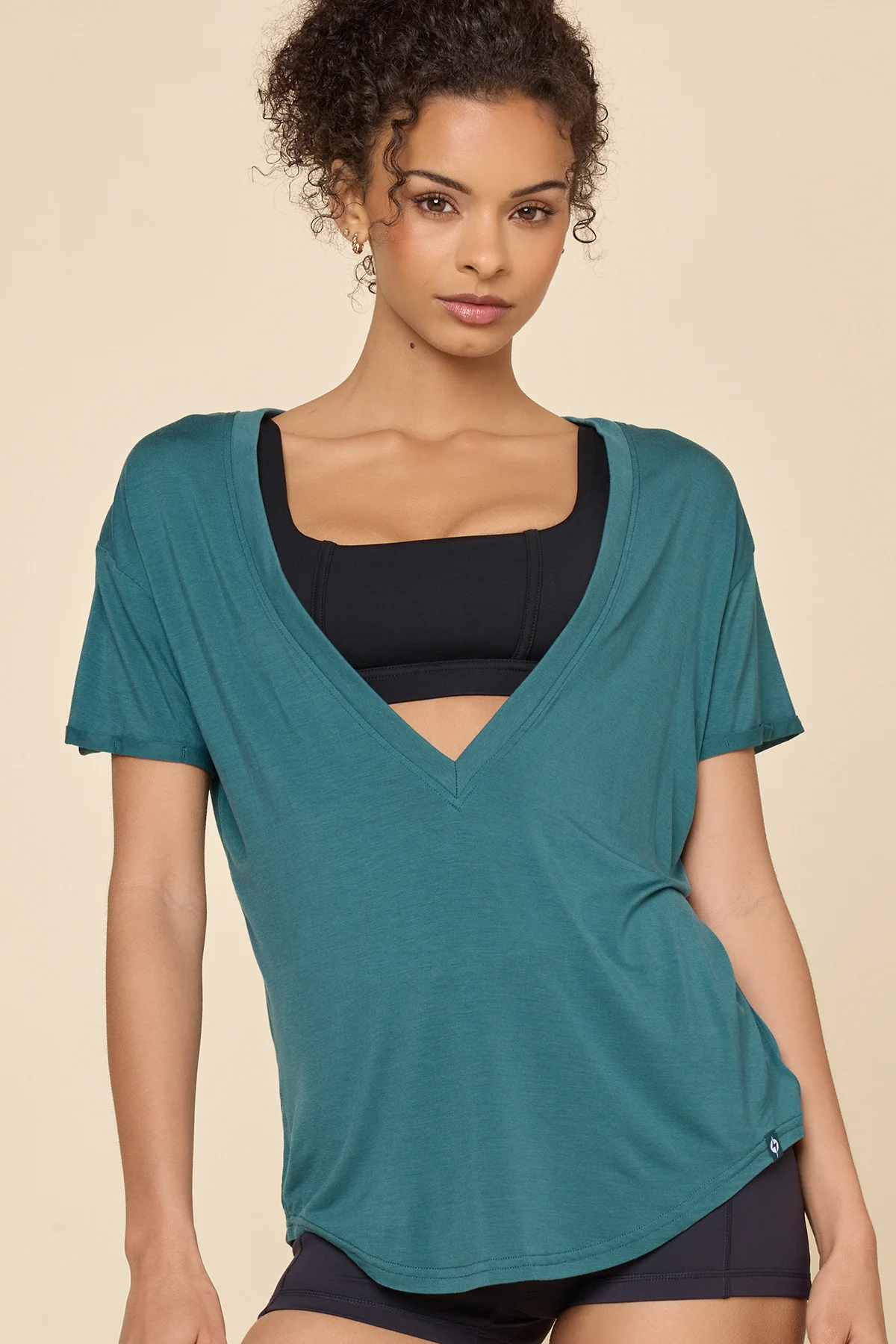 Reversible Deep V Tee - Pacific - Image 7